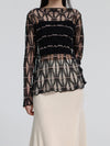 SWAYING 25 Spring/Summer Diamond Check Cardigan SW-SW25SS1T23C3-HEI Black SW25SS1T23C1
